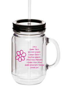 Whiskey all pink, with flower